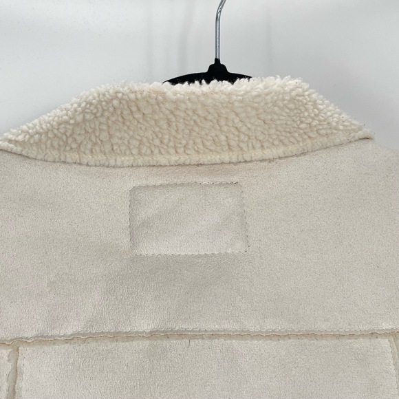 Ralph Lauren Women's Chic Edgy Moto Biker Faux Shearling Vintage Jacket Size S - Picture 4 of 11